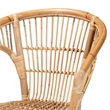 Bowery Hill Modern Natural Brown Rattan 2-Piece Dining Chair Set