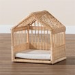 Bowery Hill Contemporary Bohemian Natural Brown Rattan Pet Bed