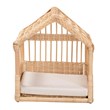Bowery Hill Contemporary Bohemian Natural Brown Rattan Pet Bed