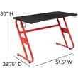 Bowery Hill Gaming Desk and Racing Reclining Chair Set in Black and Red