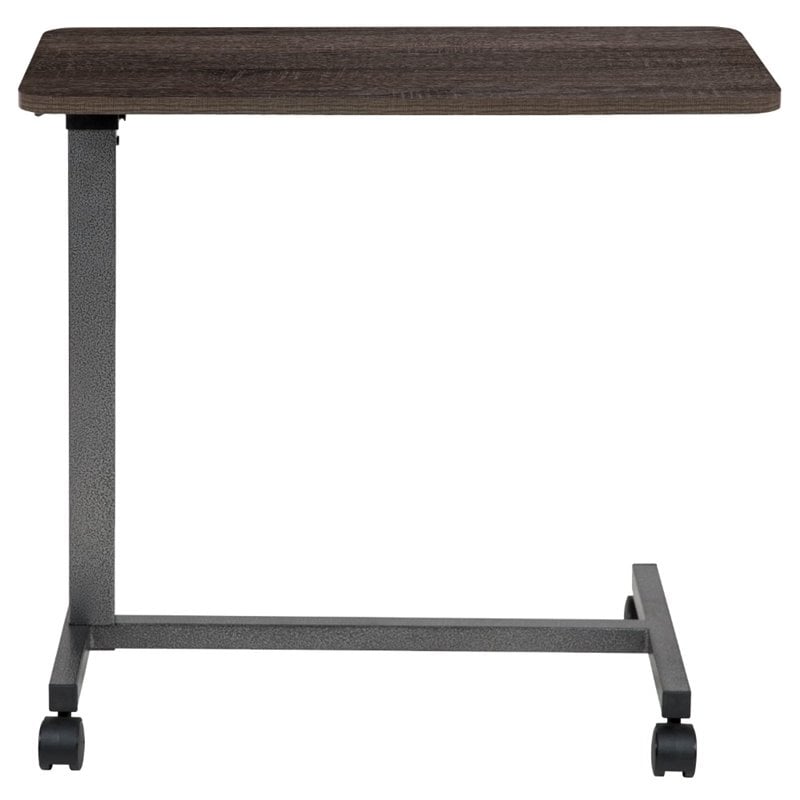 Bowery Hill Modern / Contemporary Mobile Adjustable Bed Table In Oak
