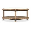 Bowery Hill Modern Round Cocktail Table in Light Natural Wood