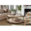 Bowery Hill Modern Round Cocktail Table in Light Natural Wood