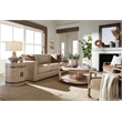 Bowery Hill Modern Round Cocktail Table in Light Natural Wood