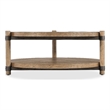 Bowery Hill Modern Round Cocktail Table in Light Natural Wood