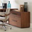 Bowery Hill Modern 2 Drawer Lateral File Cabinet in Medium Wood