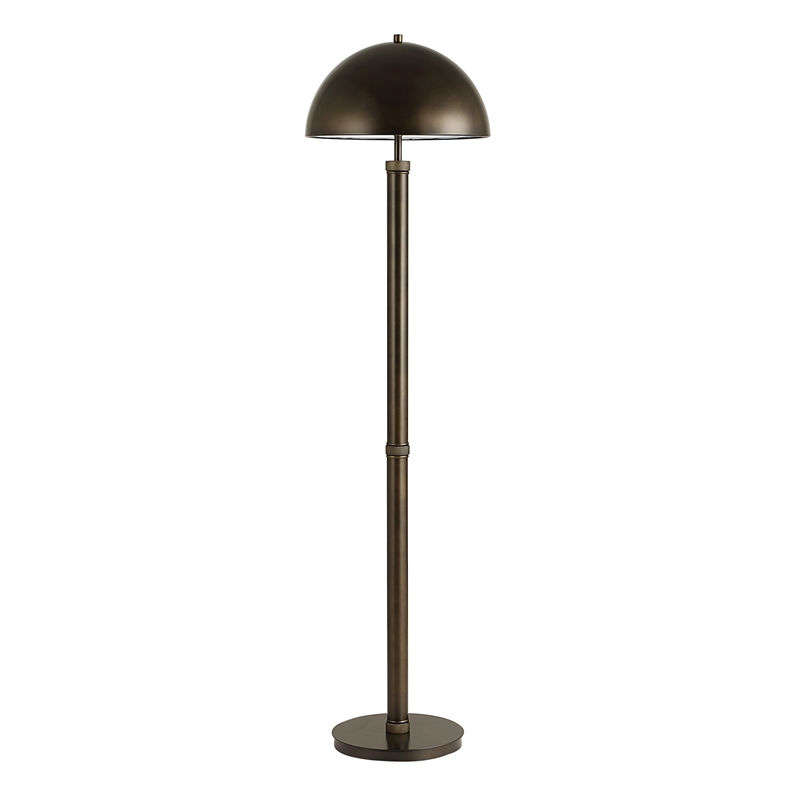 Bowery Hill Metal Bronze Floor Lamp Rectangular 58.5