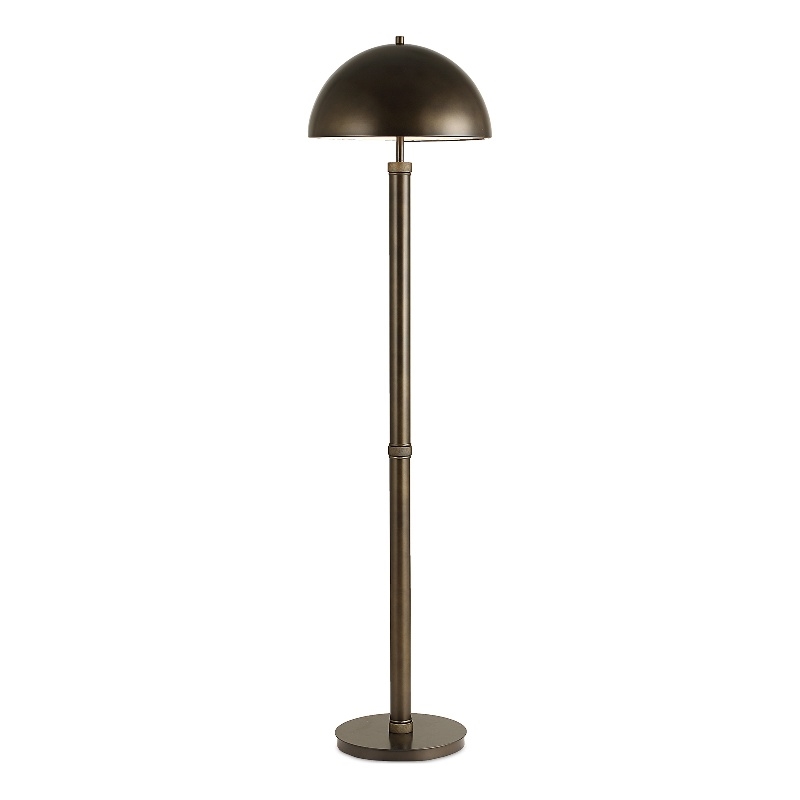 Bowery Hill Metal Bronze Floor Lamp Rectangular 58.5