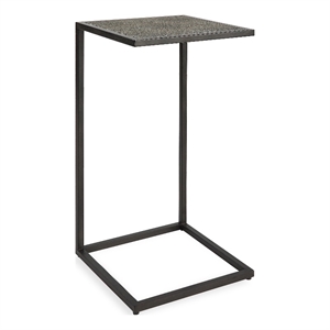 Bowery Hill Contemporary 24&quotH x 12&quotW x 12&quotD Accent Iron Table in Multi-Color