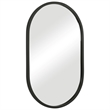 Bowery Hill Contemporary PVC Vinyl Mirror in Matte Black Finish