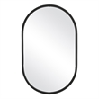 Bowery Hill Contemporary PVC Vinyl Mirror in Matte Black Finish