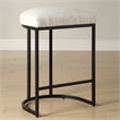 Bowery Hill Accent Engineered Wood Counter Stool in Matte Black