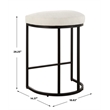 Bowery Hill Accent Engineered Wood Counter Stool in Matte Black