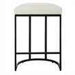 Bowery Hill Accent Engineered Wood Counter Stool in Matte Black