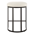 Bowery Hill Accent Engineered Wood Counter Stool in Matte Black