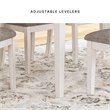 Bowery Hill Contemporary Wood Antique White Dining Table Set