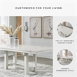 Bowery Hill Contemporary Wood Antique Dining Extension Table