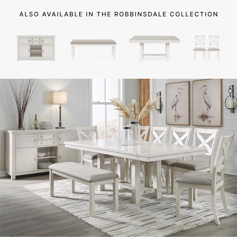 Bowery Hill Contemporary Wood Antique Dining Extension Table