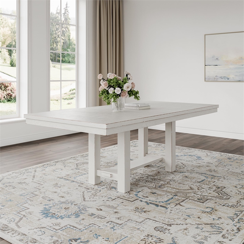 Bowery Hill Contemporary Wood Antique Dining Extension Table