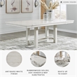 Bowery Hill Contemporary Wood Antique Dining Extension Table