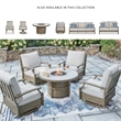 Bowery Hill Contemporary Beige Wicker / Rattan Fire Pit Table