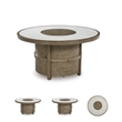 Bowery Hill Contemporary Beige Wicker / Rattan Fire Pit Table