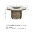 Bowery Hill Contemporary Beige Wicker / Rattan Fire Pit Table