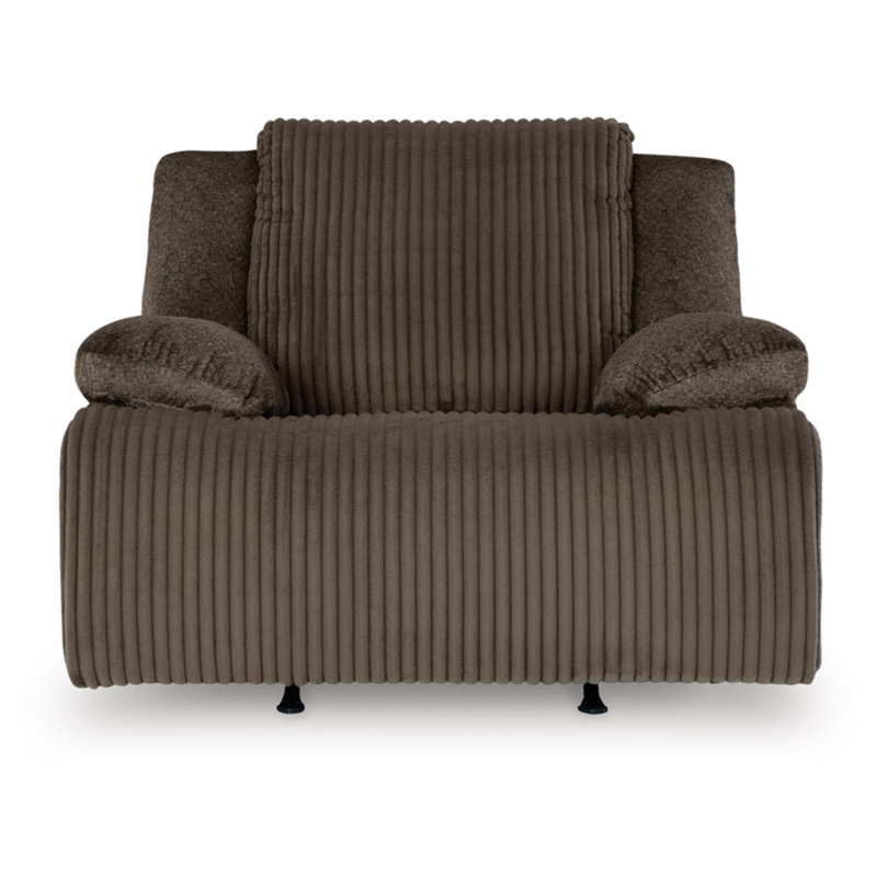 Bowery Hill Contemporary Polyester Top Tier Chocolate Recliner