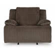 Bowery Hill Contemporary Polyester Top Tier Chocolate Recliner