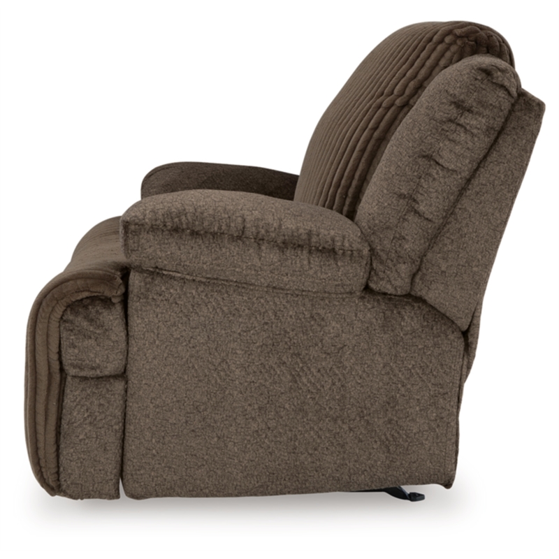 Bowery Hill Contemporary Polyester Top Tier Chocolate Recliner