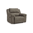 Bowery Hill Contemporary Faux Leather Fossil Oversized Recliner