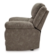 Bowery Hill Contemporary Faux Leather Fossil Oversized Recliner