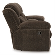 Bowery Hill Contemporary Polyester Chocolate Reclining Loveseat