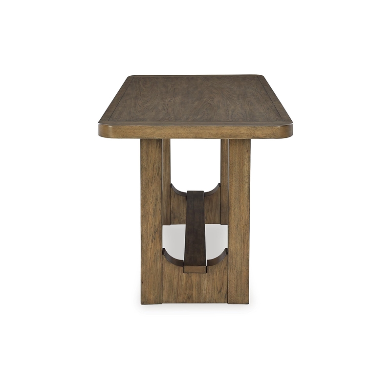 Bowery Hill Contemporary Brown Wood Counter Height Dining Table