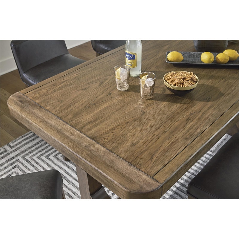 Bowery Hill Contemporary Brown Wood Counter Height Dining Table