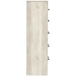 Bowery Hill Modern Engineered Wood Narrow 5 Drawer Chest in Whitewash