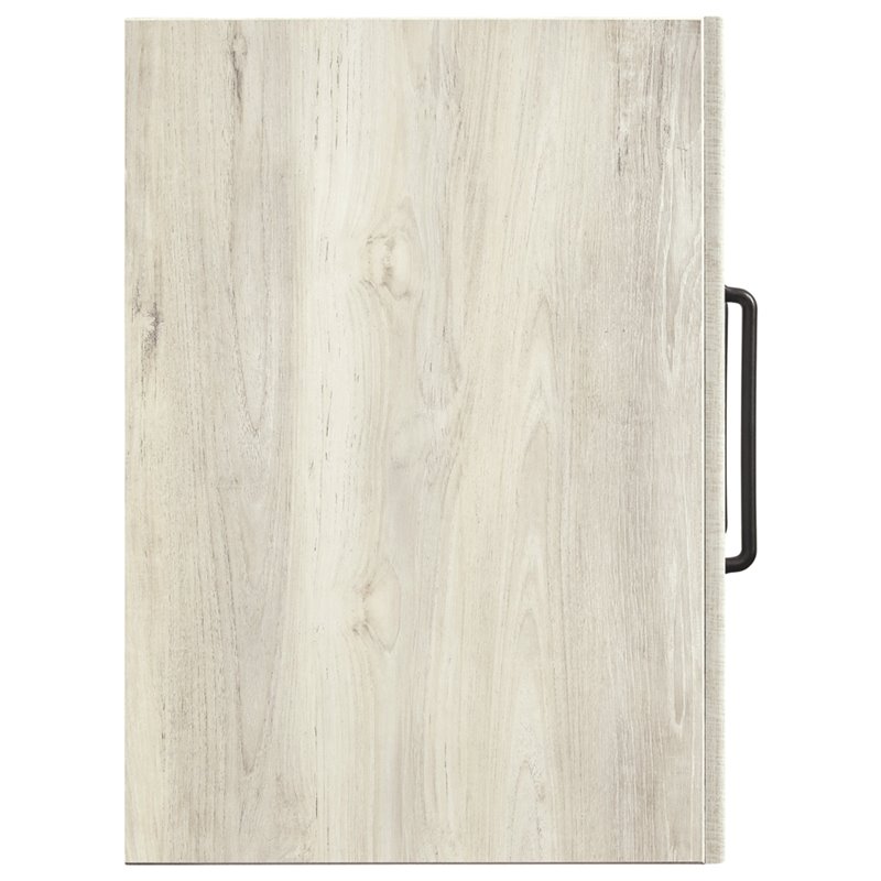 Bowery Hill Modern Engineered Wood Narrow 5 Drawer Chest in Whitewash