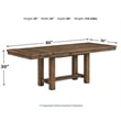 Bowery Hill Contemporary Wood Extendable Dining Table in Grayish Brown