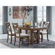 Bowery Hill Contemporary Wood Extendable Dining Table in Grayish Brown