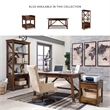Bowery Hill Contemporary Engineered Wood Home Office Desk in Rustic Brown