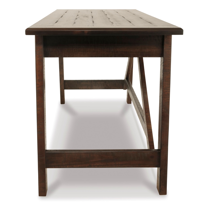 Bowery Hill Contemporary Engineered Wood Home Office Desk in Rustic Brown