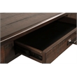 Bowery Hill Contemporary Engineered Wood Home Office Desk in Rustic Brown