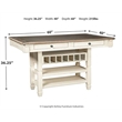 Bowery Hill Contemporary Engineered Wood Counter Height Dining Table in Two-Tone