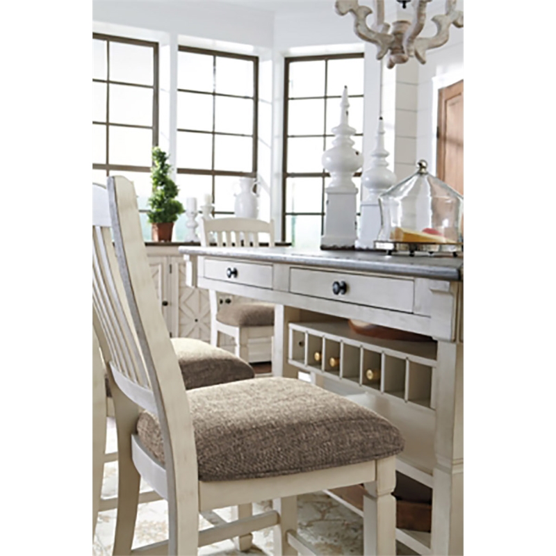 Bowery Hill Contemporary Engineered Wood Counter Height Dining Table in Two-Tone
