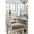 Bowery Hill Contemporary Engineered Wood Counter Height Dining Table in Two-Tone