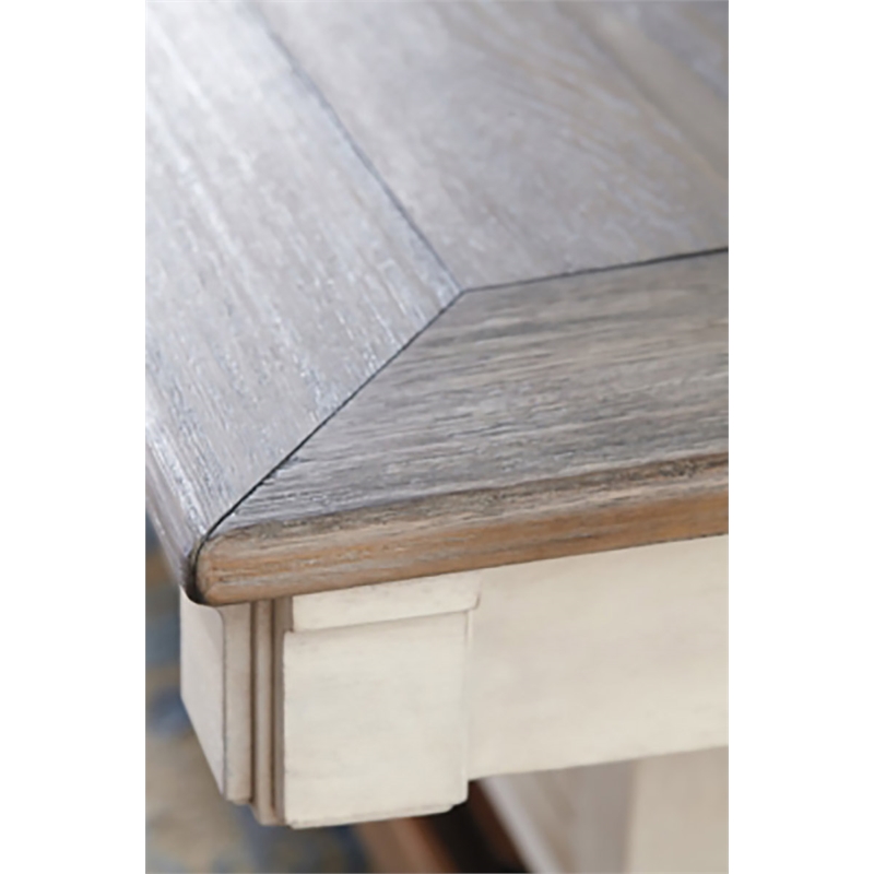 Bowery Hill Contemporary Engineered Wood Counter Height Dining Table in Two-Tone
