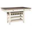 Bowery Hill Contemporary Engineered Wood Counter Height Dining Table in Two-Tone