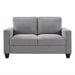 Gray/Boucle Loveseat