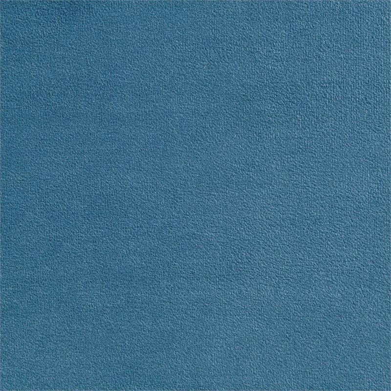 Bowery Hill Set of 2 Stationary Sofa and Loveseat in Blue Fabric Upholstery