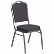 Bowery Hill Contemporary Stacking Banquet Stacking Chair in Black